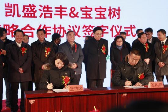 凱盛浩豐馬鐵軍總經(jīng)理與寶寶樹沙鷗總監(jiān)，簽署戰(zhàn)略合作協(xié)議
